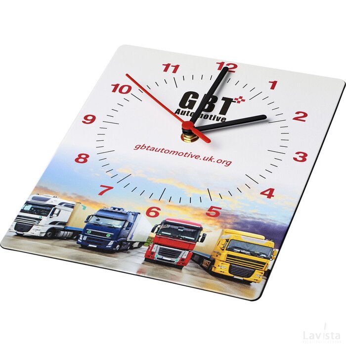 Brite-Clock® rechthoekige wandklok Zwart