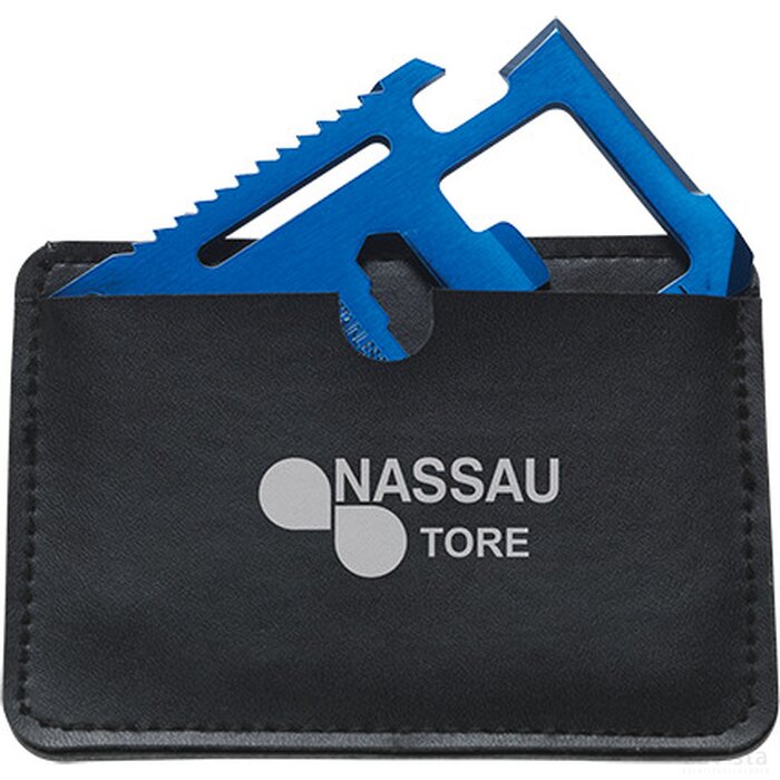 Smart-tool 11-in-1 multitool in kunstleren etui donkerblauw