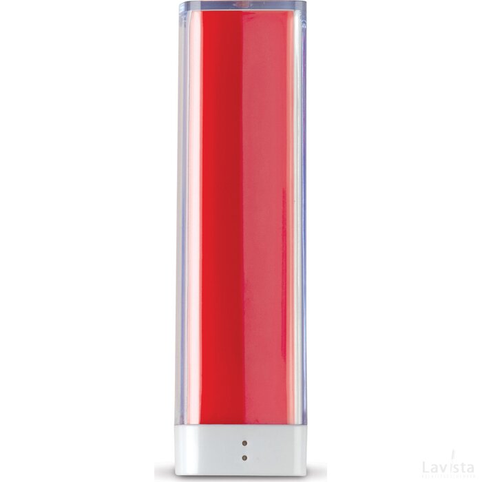 Powerbank transparant 2200mAh transparant rood