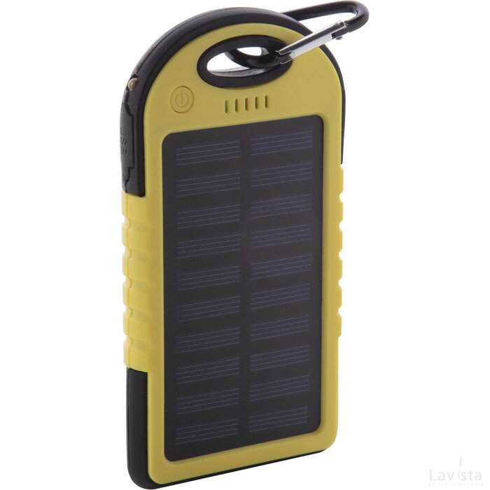 Lenard Usb Power Bank Met Zonne Energie Lader Geel