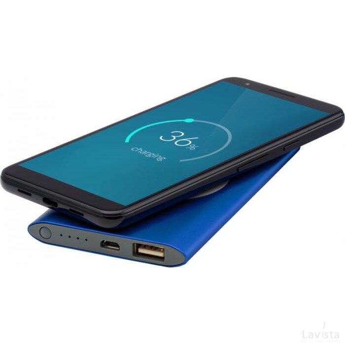 Juice 4000 mAh draadloze powerbank Koningsblauw