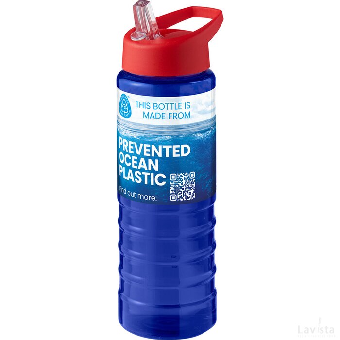 H2O Active® Eco Treble 750 ml drinkfles met tuitdeksel Blauw/Rood