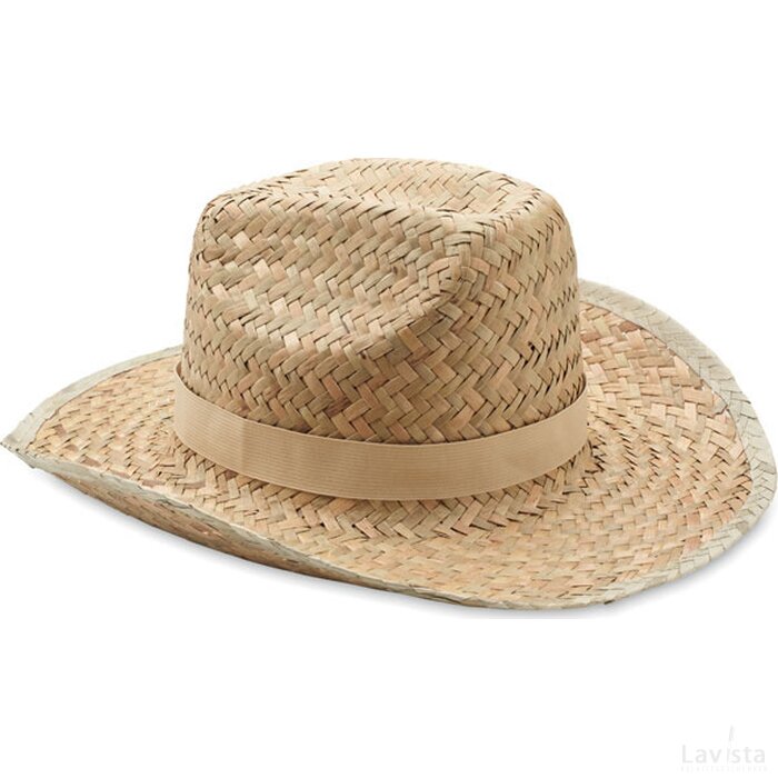 Cowboyhoed van stro Texas beige