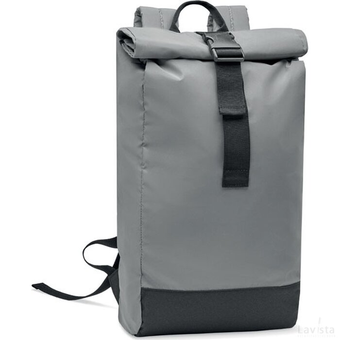 Reflecterende rolltop rugzak Bright rollpack mat zilver