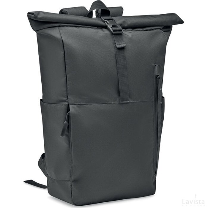 300d rpet rolltop rugzak Valley rollpack zwart