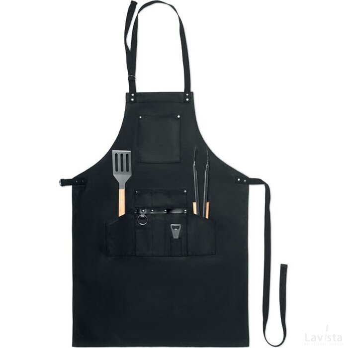 Bbq-set schort Sous chef zwart